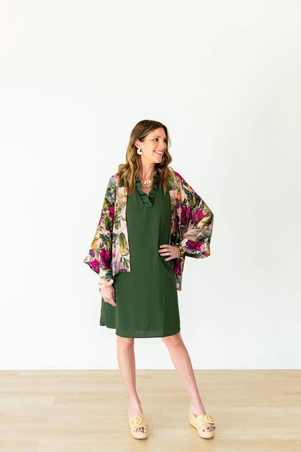 Winton + Waits Kensington Floral Short Kimono