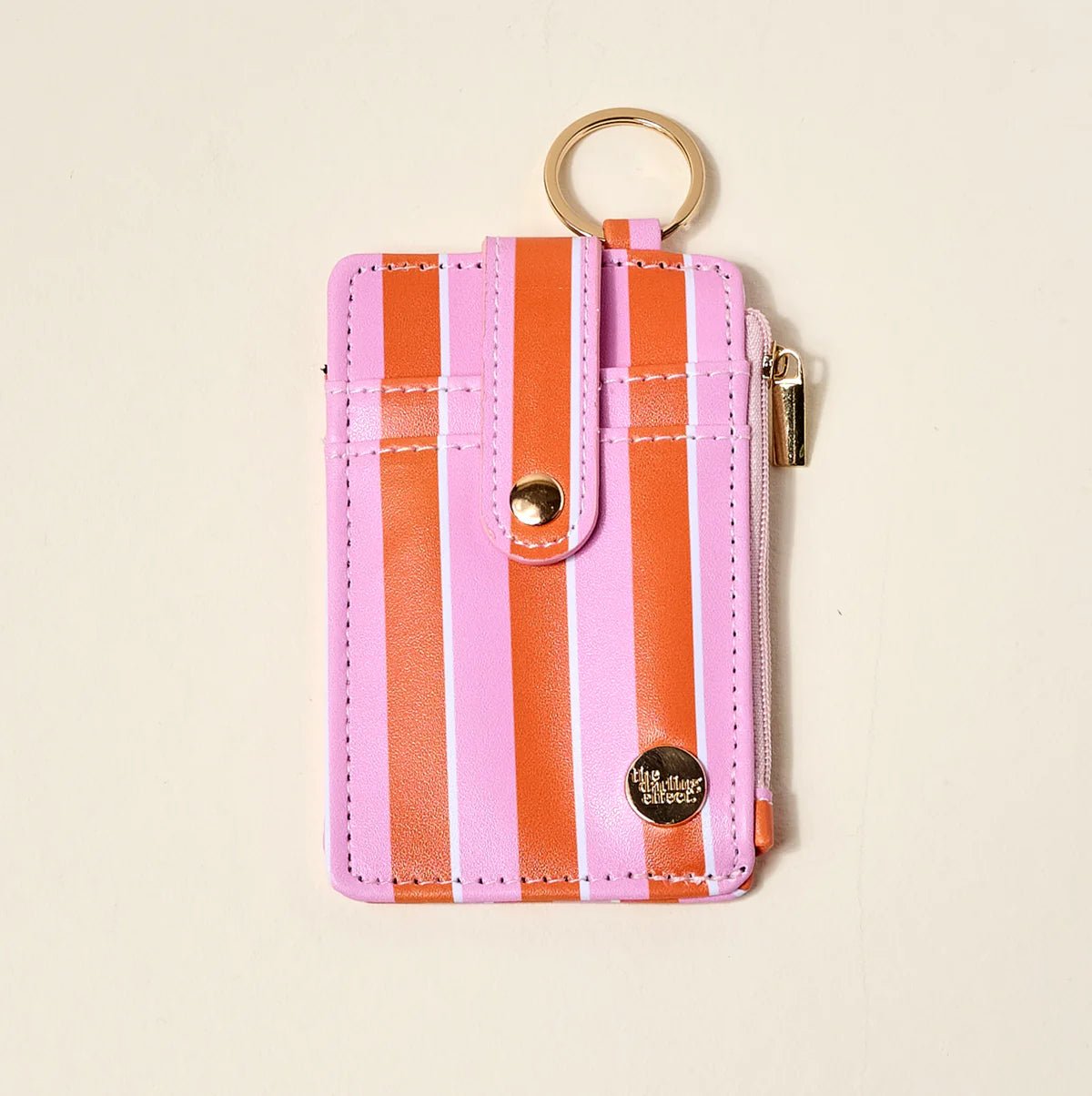 Keychain Wallet | Sicily Stripes Pink - Juli's Wearable Art