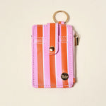 Keychain Wallet | Sicily Stripes Pink - Juli's Wearable Art