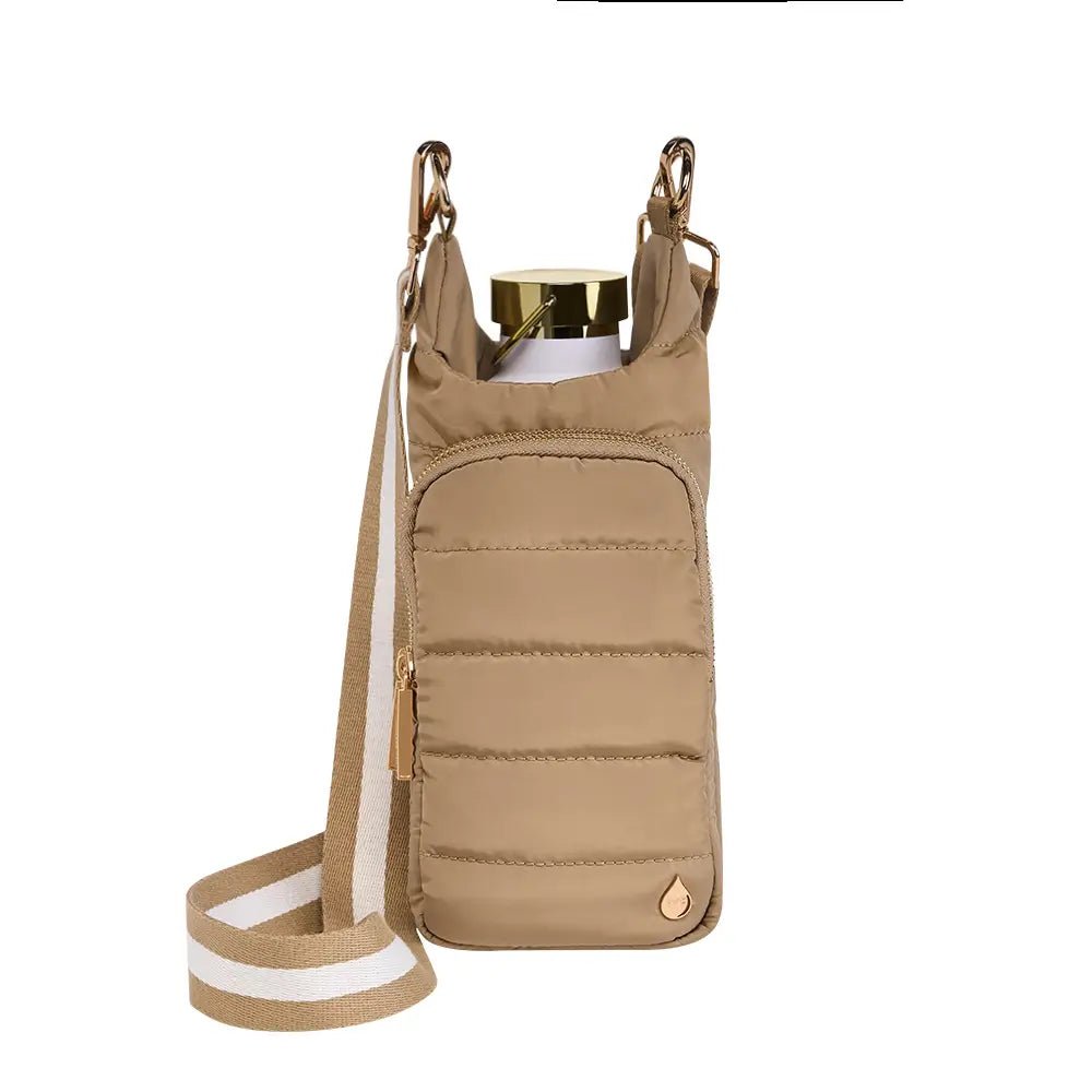Khaki Hydrobag® with Khaki and White Striped Strap - Juli's Wearable Art