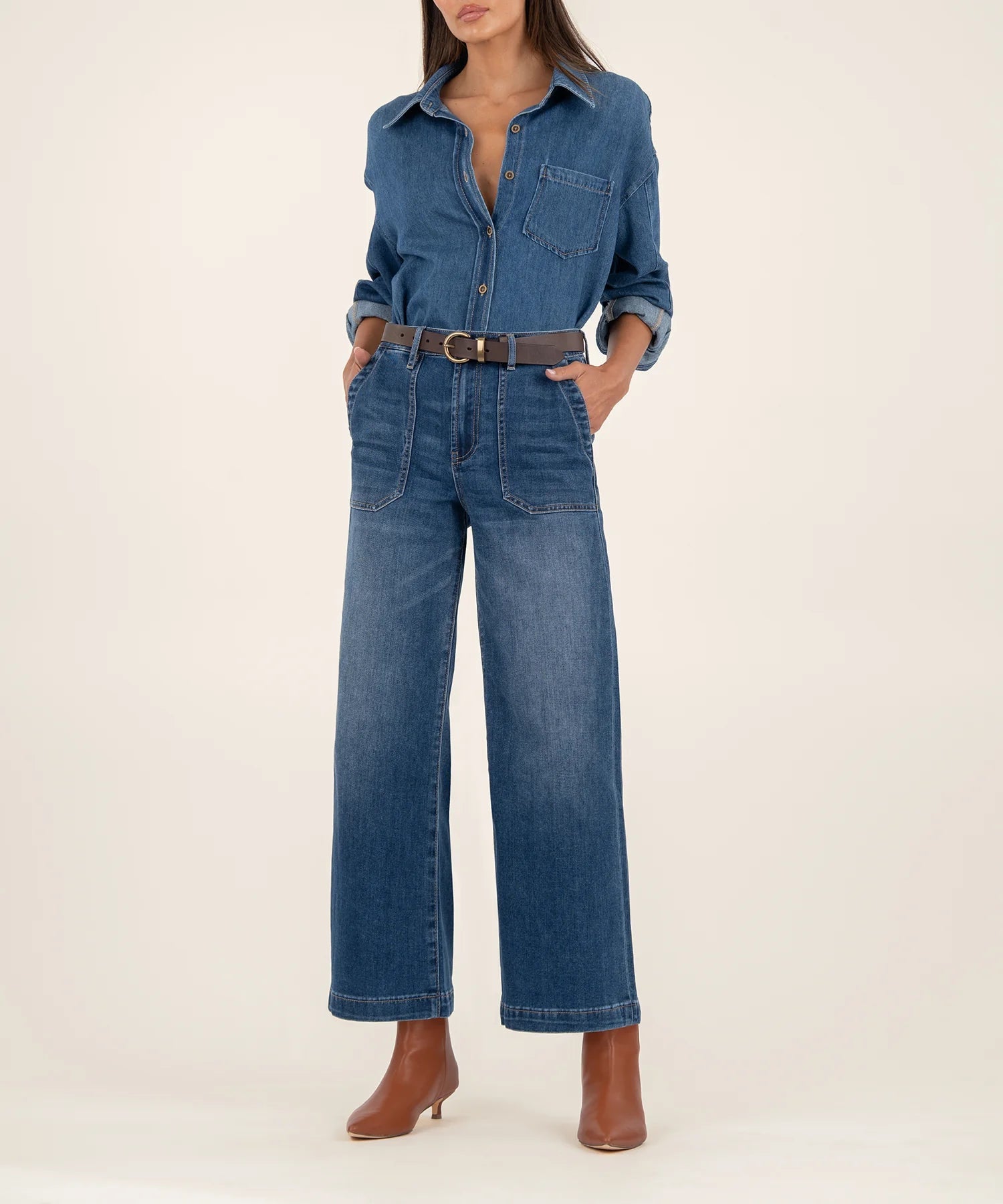 Kut from the Kloth Meg High Rise Wide Leg - Dark Wash - Juli's Wearable Art