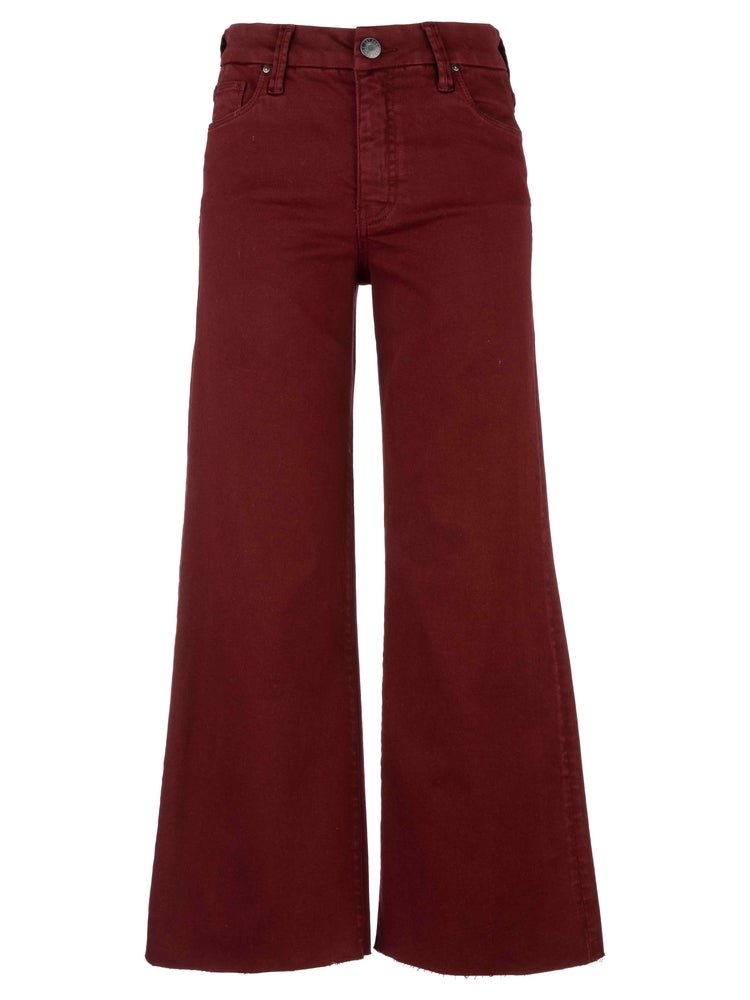 Kut from the Kloth Meg High Rise Wide Leg Jeans - Maroon - Juli's Wearable Art