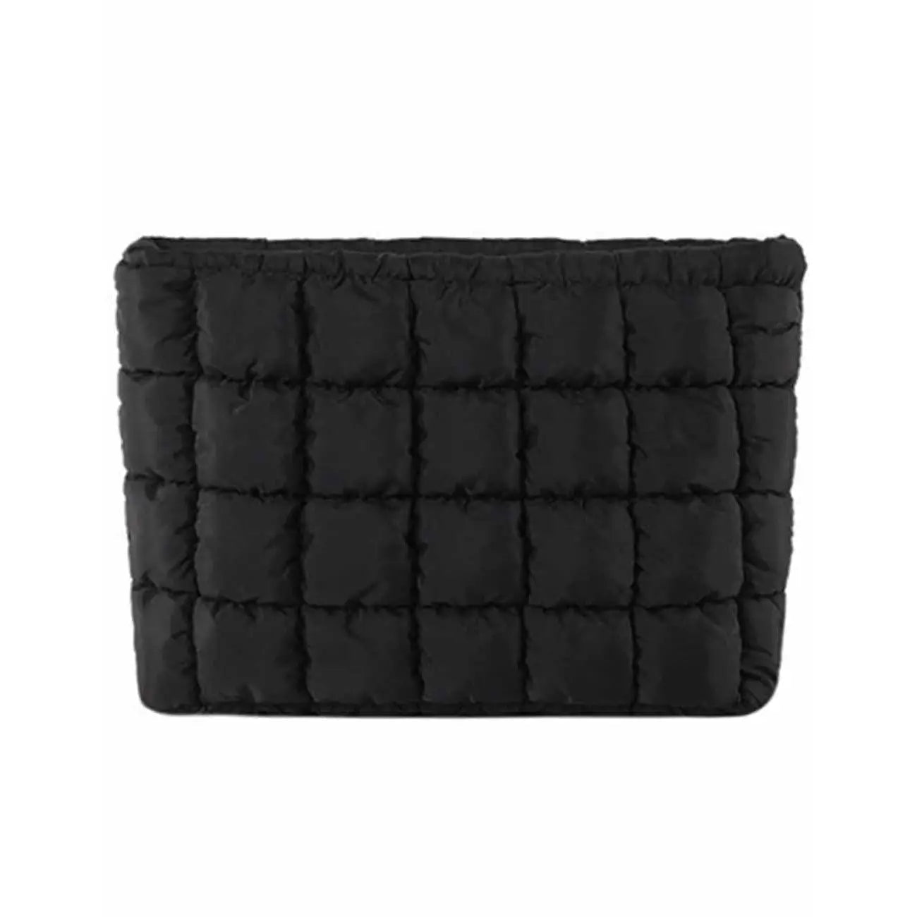 Ladies Quilted Puffer Makeup Bag | Black - Juli's Wearable Art