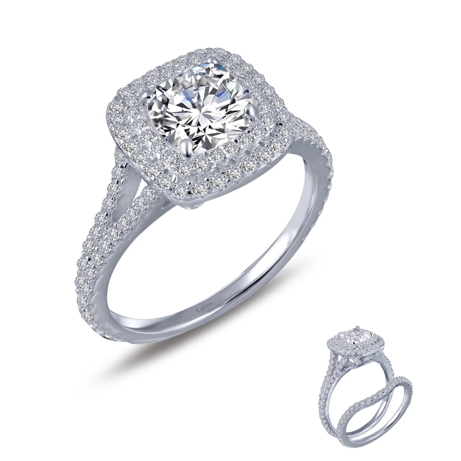 Lafonn Double - Halo Engagement Ring - Juli's Wearable Art