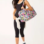 Large Original Duffel Bag | Premium Cotton | Poppy Fields - Juli's Wearable Art