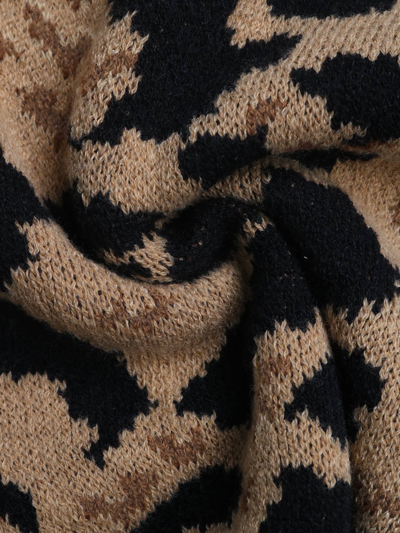 Leopard Print Bow Tie Knitted Cardigan - Juli's Wearable Art