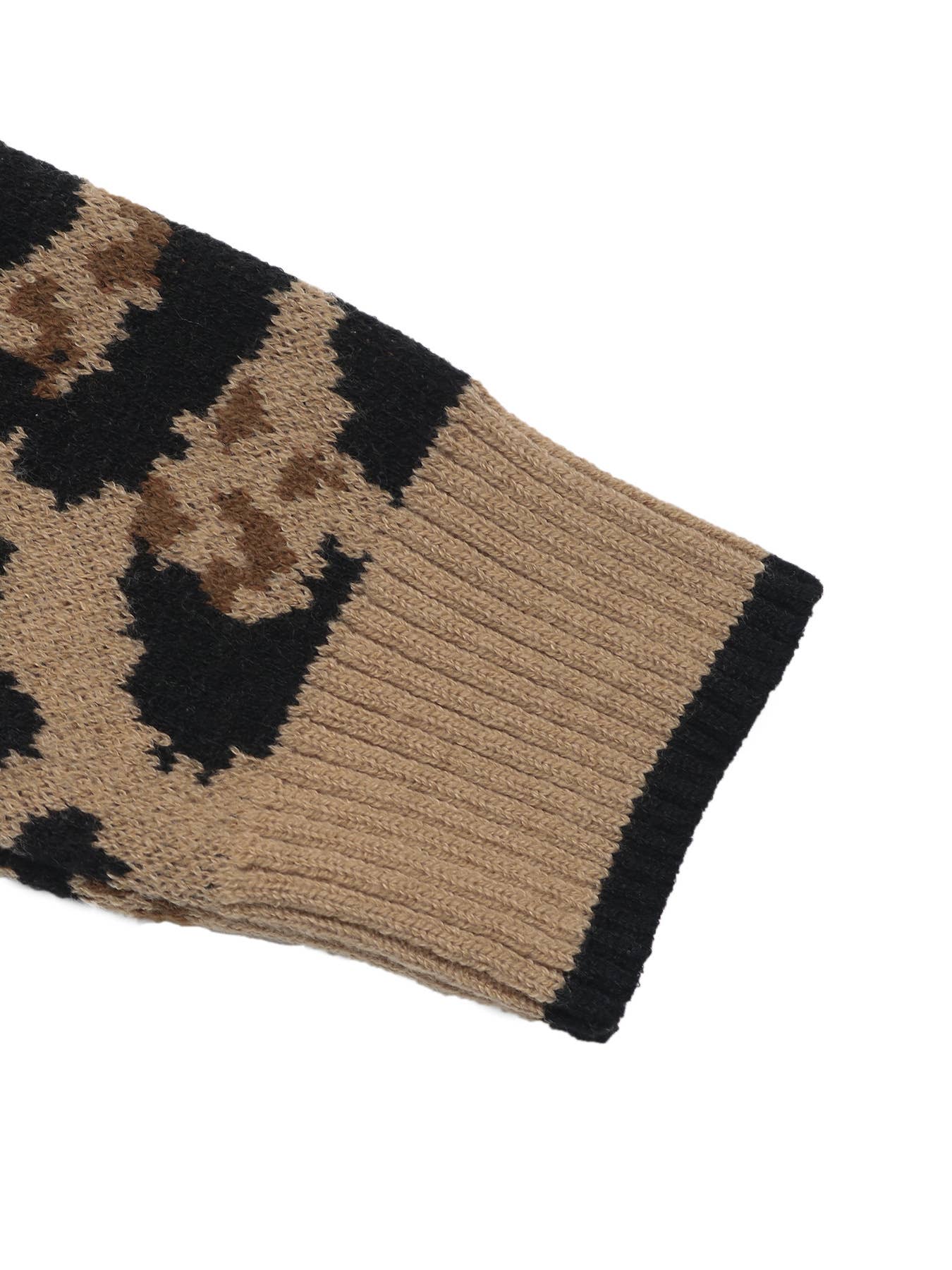 Leopard Print Bow Tie Knitted Cardigan - Juli's Wearable Art