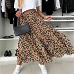 Leopard Print Large Swing Skirt - Juli's Wearable Art