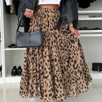Leopard Print Large Swing Skirt - Juli's Wearable Art