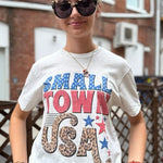 Leopard Print "Small Town USA" Tee - Juli's Wearable Art