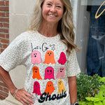 Let's Go Ghouls! Happy Ghost T-Shirt - Juli's Wearable Art