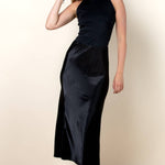 Lidia Solid Satin A - Line Midi Skirt – Black - Juli's Wearable Art