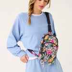 Lorman Sling Backpack | Premium Cotton | Poppy Fields - Juli's Wearable Art