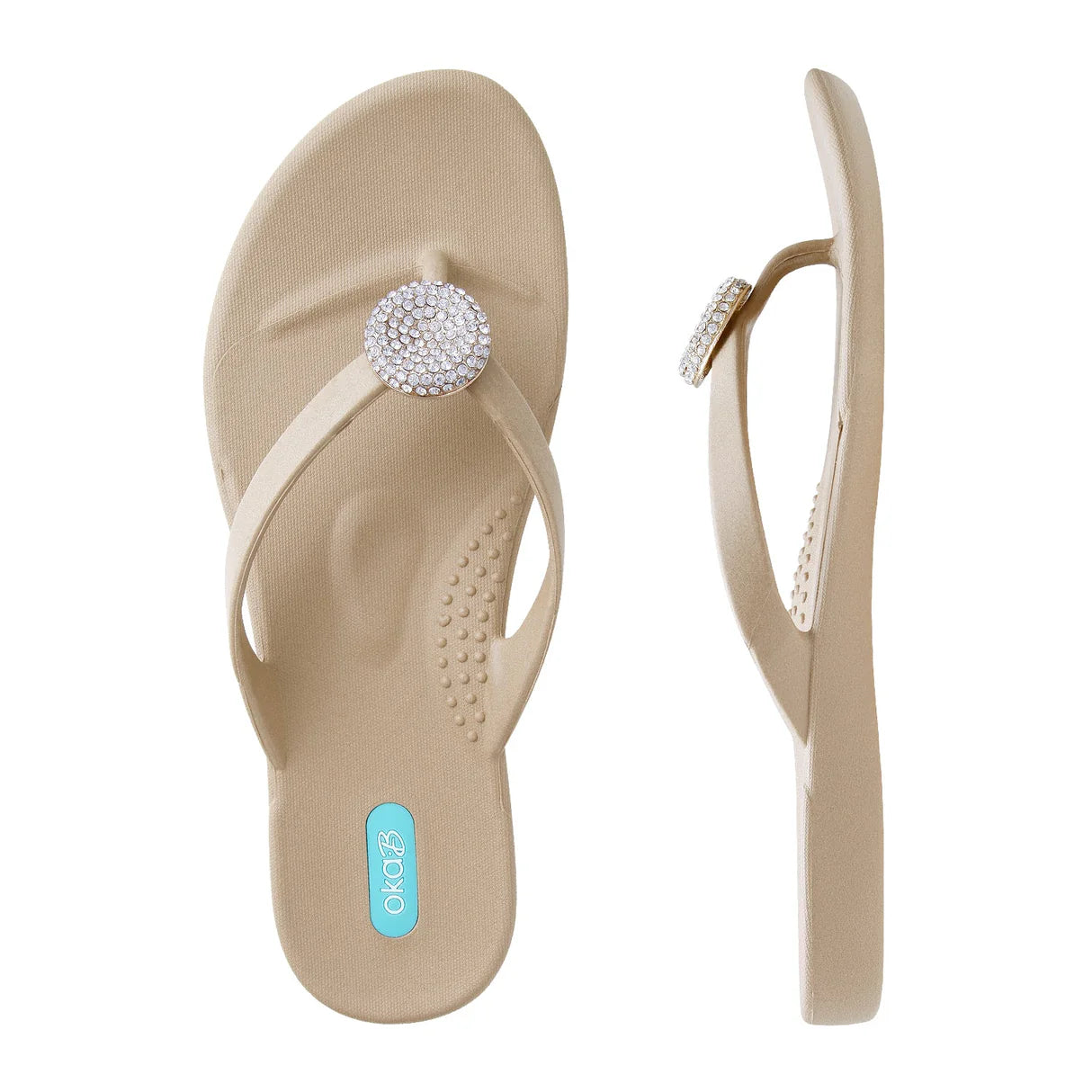 Oka B Lucky Flip Flops- Chai