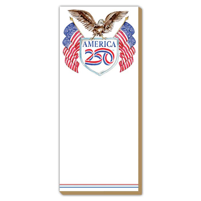 Luxe Skinny Pad | Hand painted America 250 Logo with Bald Eagle and Flags - Juli's Wearable Art