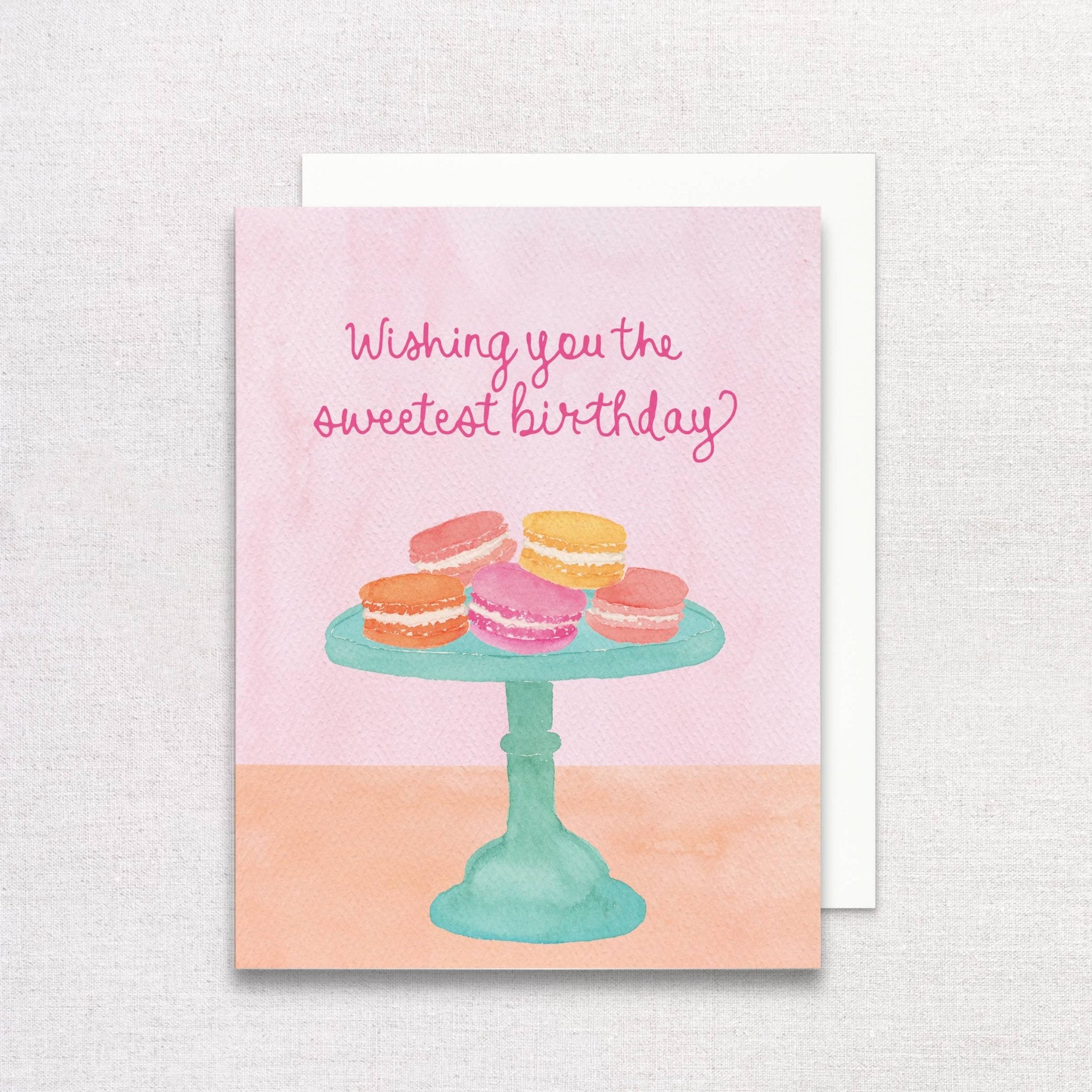 Macaron Sweetest Birthday Greeting Card | Cute Birthday Card - Juli's Wearable Art