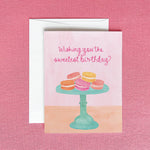 Macaron Sweetest Birthday Greeting Card | Cute Birthday Card - Juli's Wearable Art