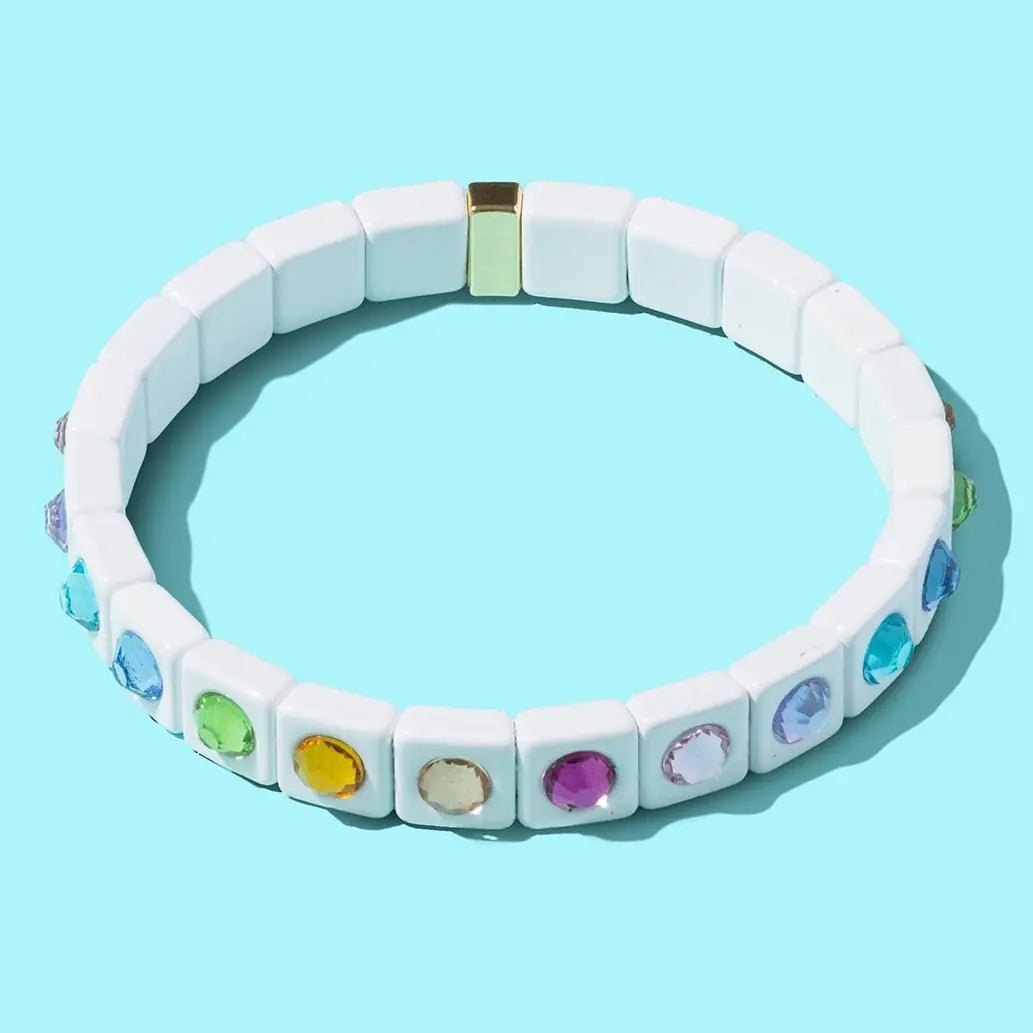 Maeve Enamel Stretch Bracelet | Multi Colored - Juli's Wearable Art