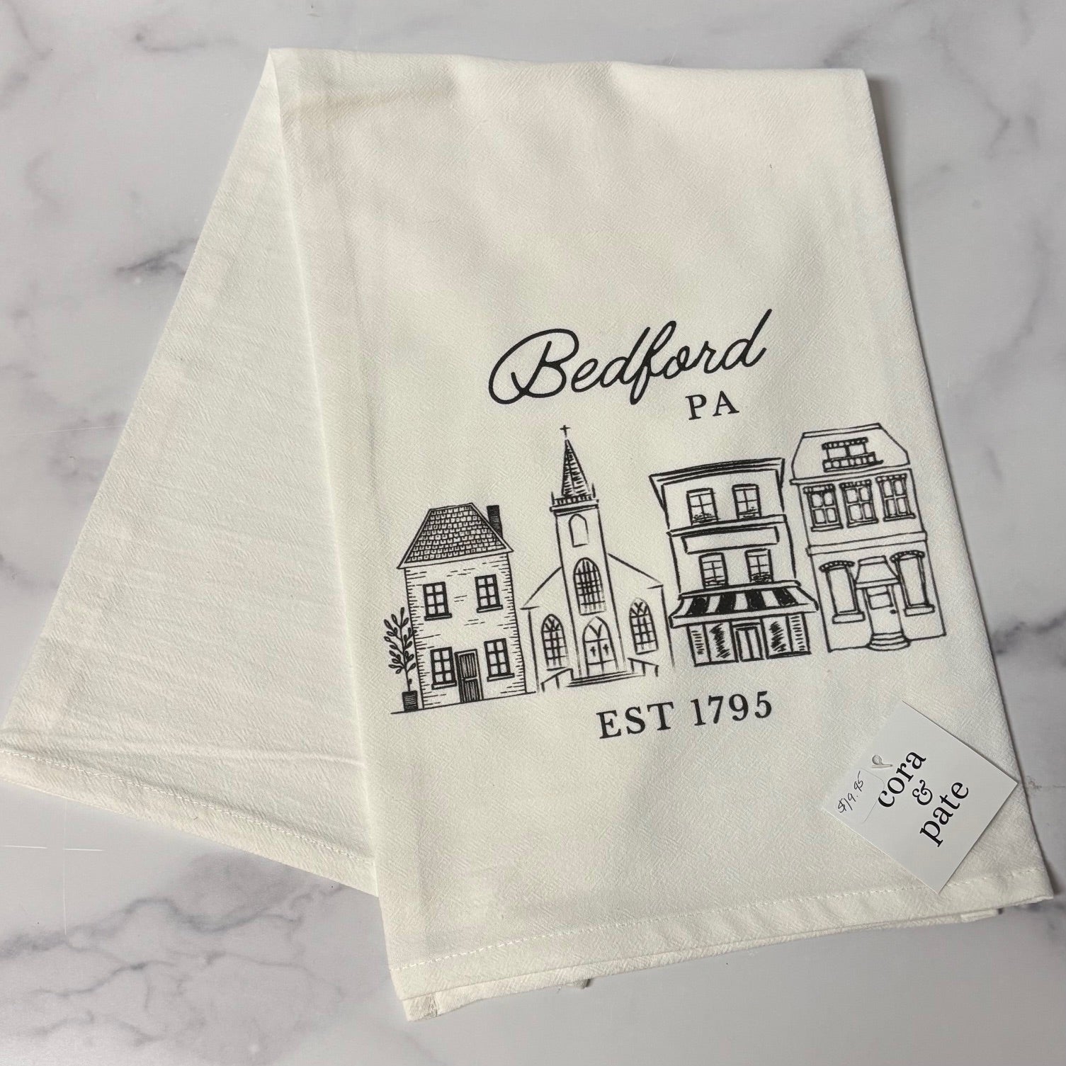 Main Street Hometown Bedford, PA Tea Towel - Juli's Wearable Art
