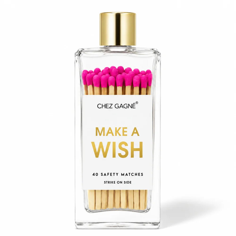 Make a Wish | Bright Pink Matches in Glass Bottle - Juli's Wearable Art