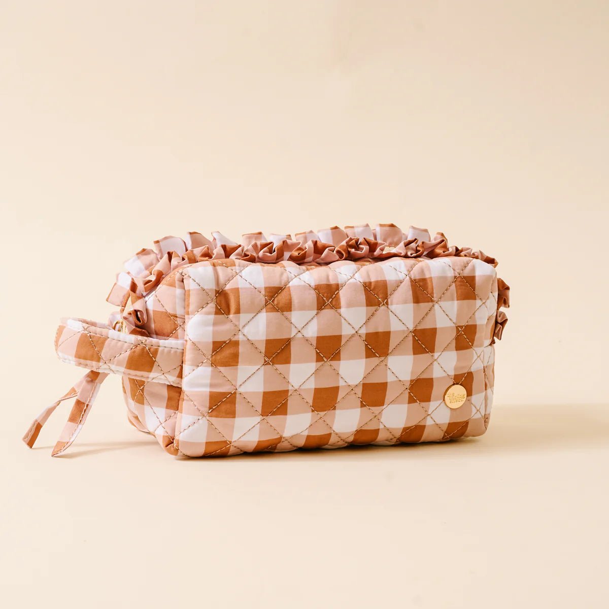 Maple Gingham Essentials Quilted Cosmetic Pouch - Juli's Wearable Art