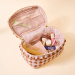 Maple Gingham Glam & Go Quilted Cosmetic Bag - Juli's Wearable Art