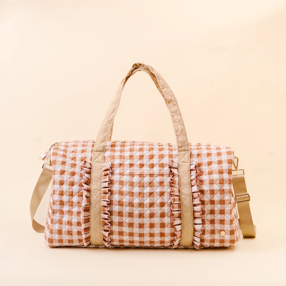 Maple Gingham On - the - Go Quilted Weekender Bag - Juli's Wearable Art