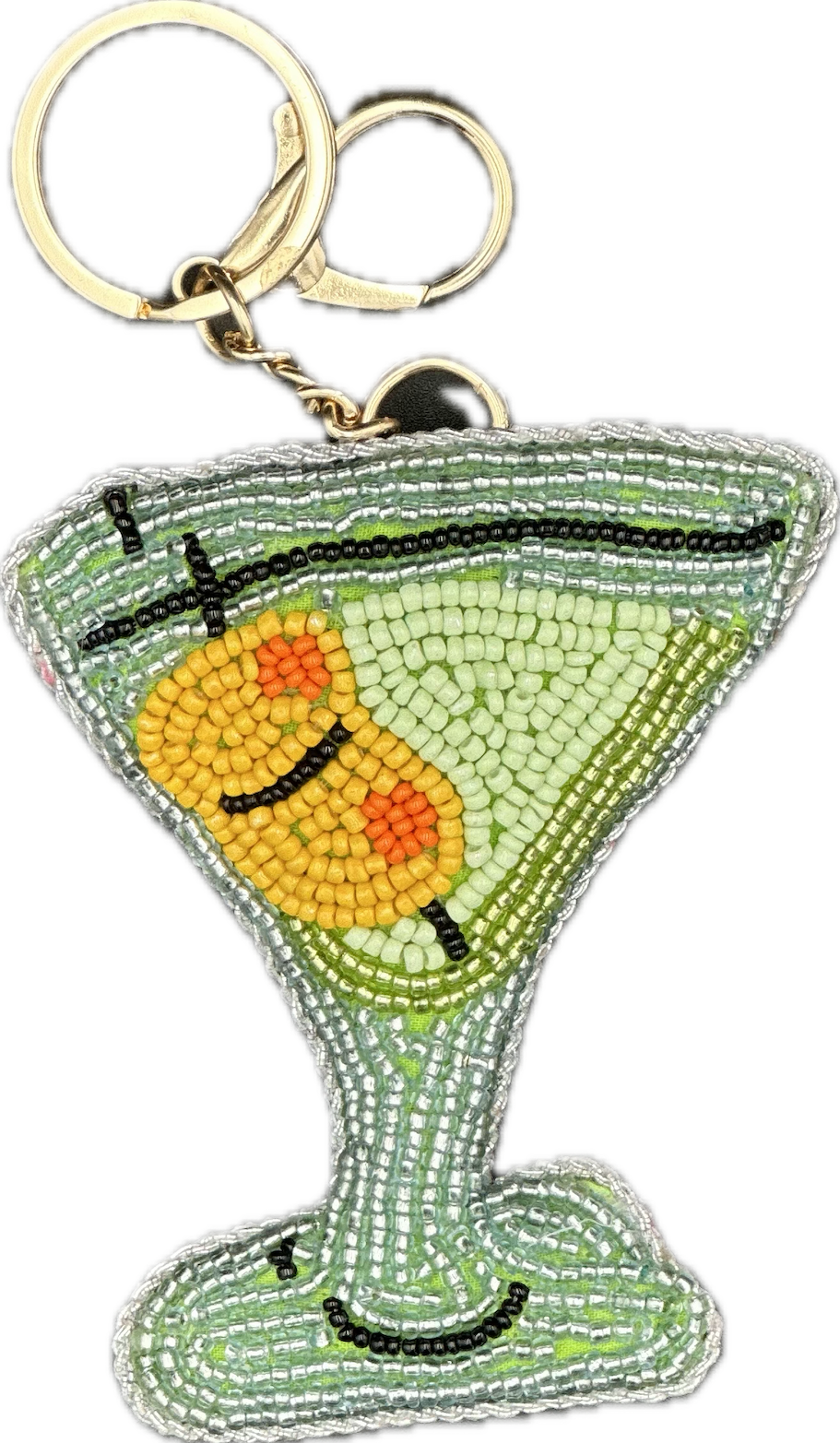 Martini Beaded Bag Charm