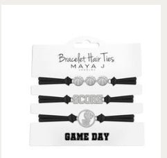 Maya J Gameday Basketball Hair Tie Bracelets