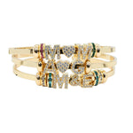 Maya J Mini Sparkling Initial Charm – 14K White Gold - Plated, 8mm - Juli's Wearable Art