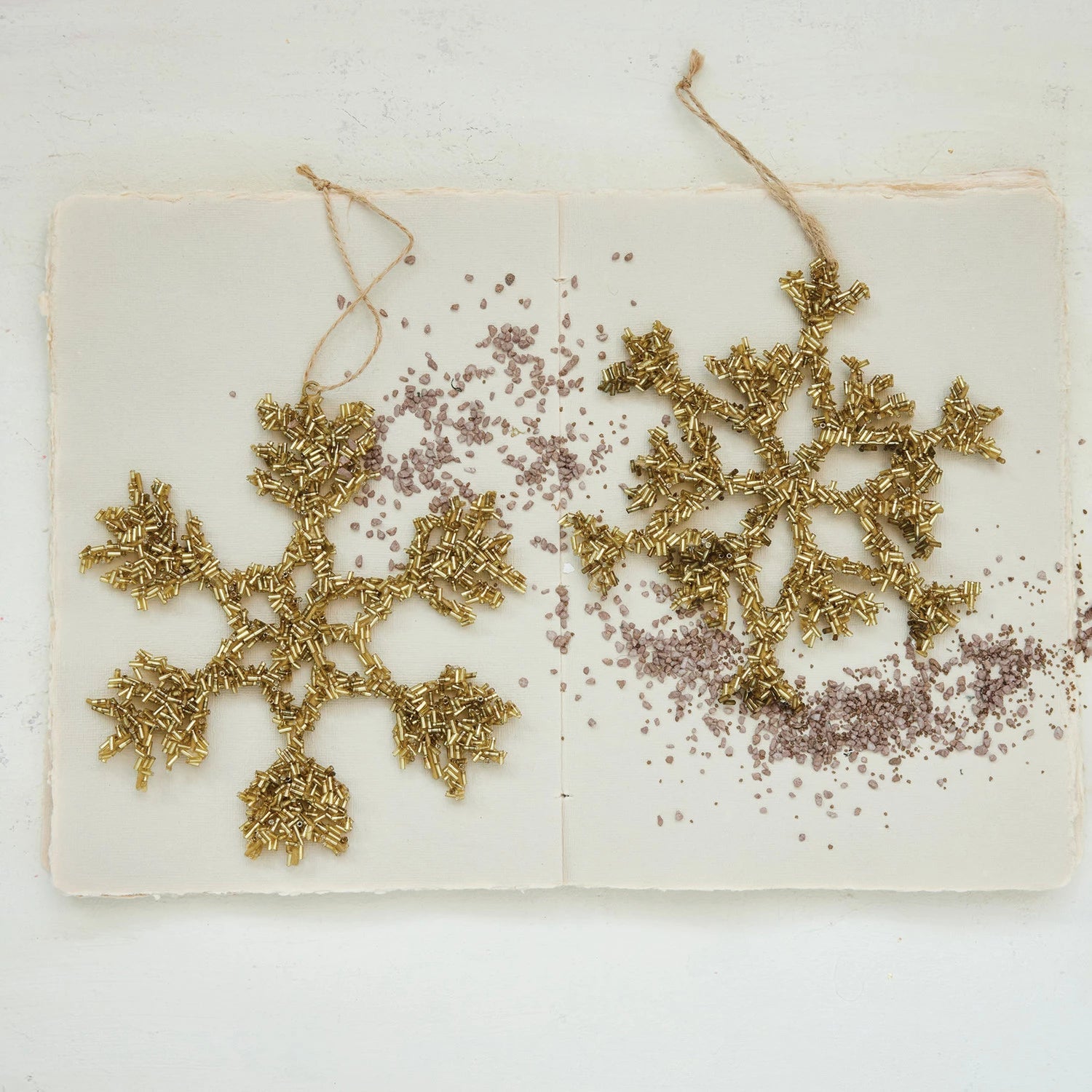 Metal & Glass Beaded Snowflake Ornaments - Juli's Wearable Art