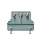 Metal Sink Soap Dish with Faucet – Grey & Gold Finish - Juli's Wearable Art