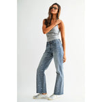 Mica Denim High-Rise Straight Loose Fit Embroidered Jeans | River Blue - Juli's Wearable Art