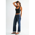 MICA Denim Low-Rise Wide Ankle Baggy Jeans | Dark Timber - Juli's Wearable Art
