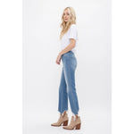 MICA High Rise Crop Flare with Uneven Hem | Moscato - Juli's Wearable Art