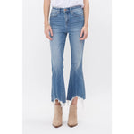 MICA High Rise Crop Flare with Uneven Hem | Moscato - Juli's Wearable Art