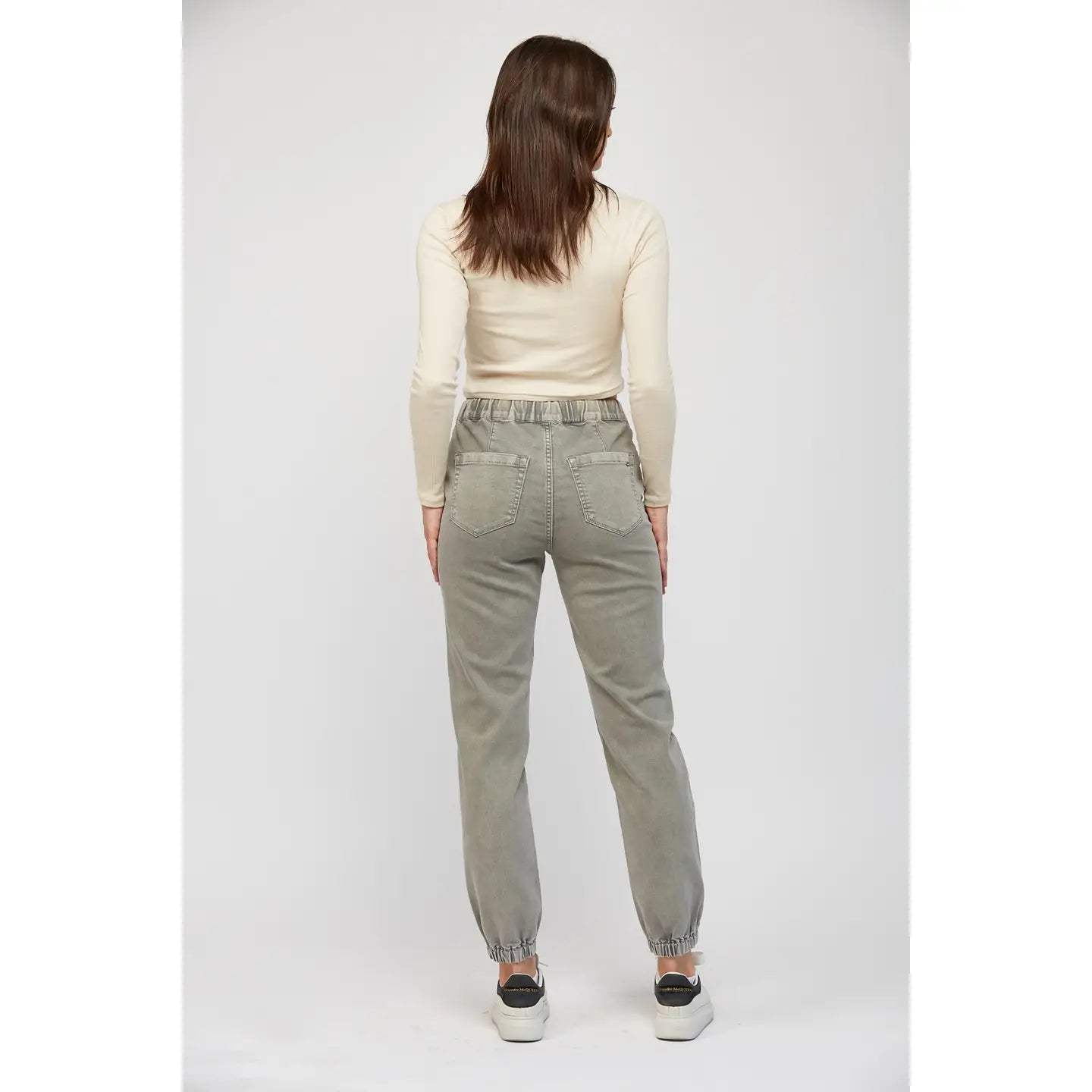 Mica High Rise Cropped Jogger Pants | Ash Grey - Juli's Wearable Art
