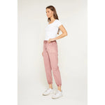 Mica High Rise Cropped Jogger Pants | Deep Pink - Juli's Wearable Art