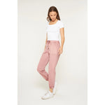 Mica High Rise Cropped Jogger Pants | Deep Pink - Juli's Wearable Art