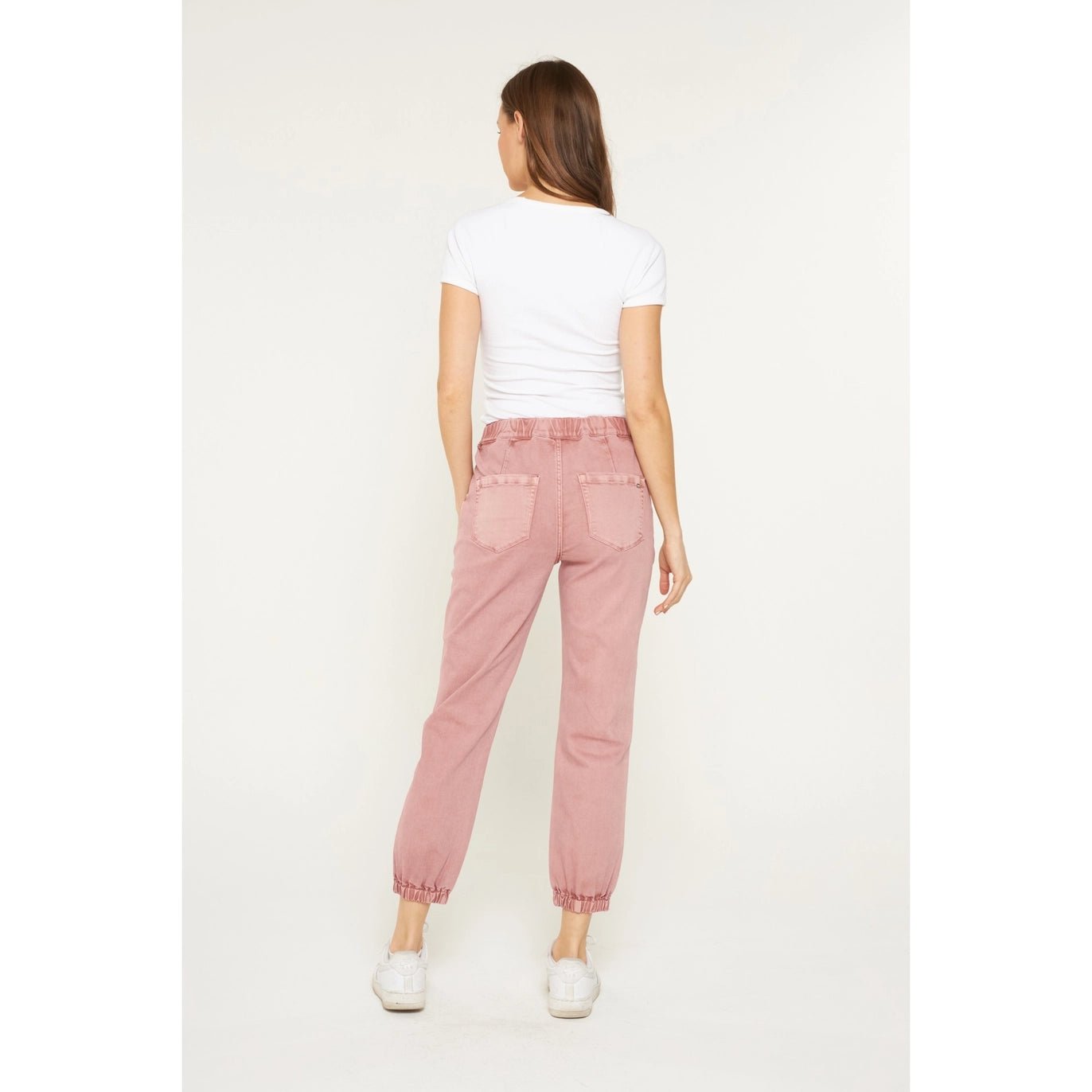 Mica High Rise Cropped Jogger Pants | Deep Pink - Juli's Wearable Art