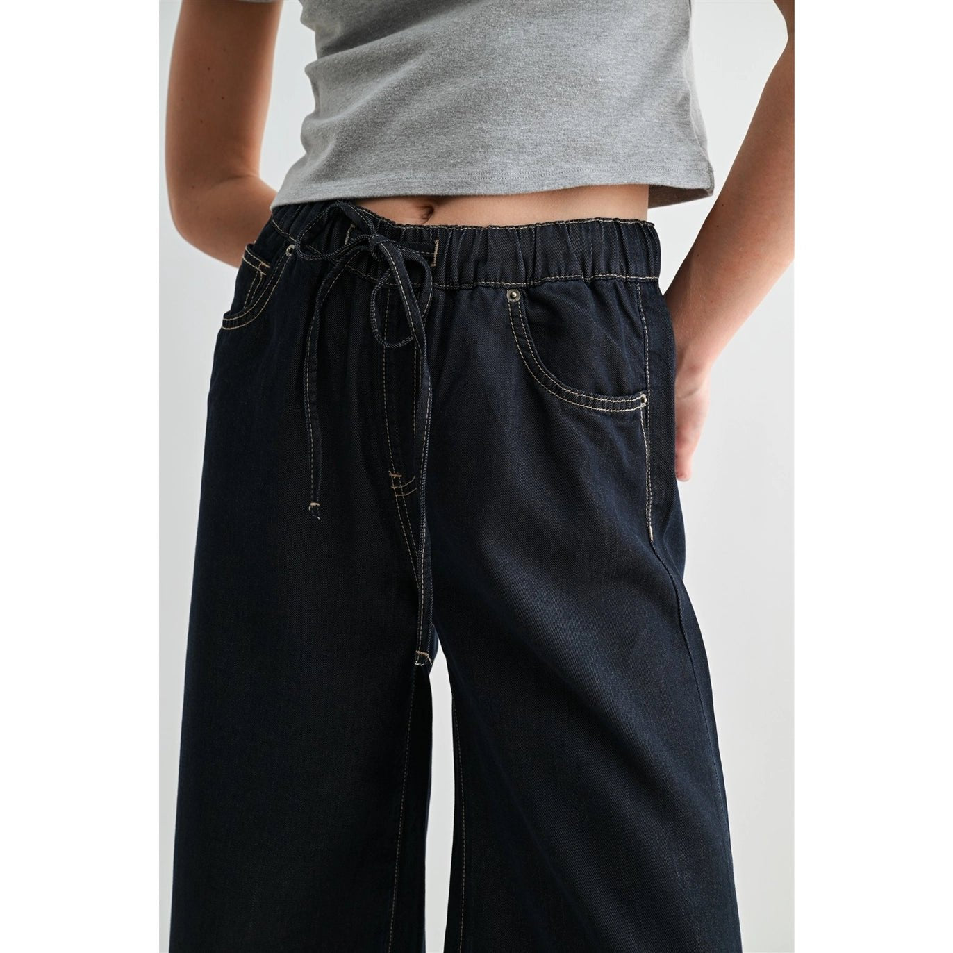 Mica High - Rise Wide Joggers | Dark Rhino - Juli's Wearable Art
