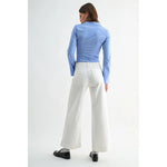 Mica High Rise Wide Leg Ankle Pant | White - Juli's Wearable Art
