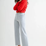 MICA High-Rise Wide Leg Cropped Stripe Pants - Juli's Wearable Art