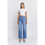 MICA High Rise Wide Leg Sparking Bow Embellished Jeans | Bluish Eyes - Juli's Wearable Art