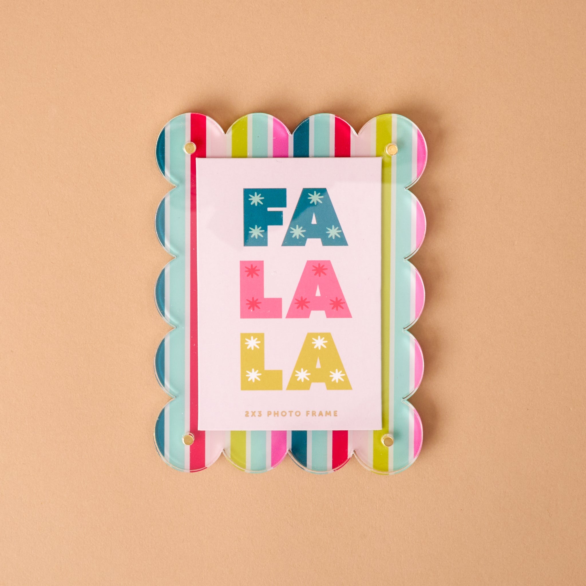 Mini Acrylic Picture Frame Magnet | Fa La La