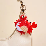 Mini Mirror Bag Charm | Crab - Juli's Wearable Art