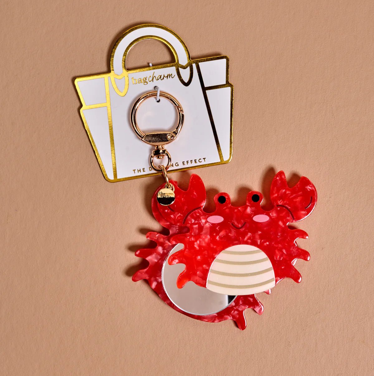 Mini Mirror Bag Charm | Crab - Juli's Wearable Art