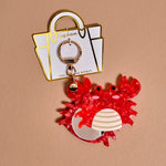Mini Mirror Bag Charm | Crab - Juli's Wearable Art