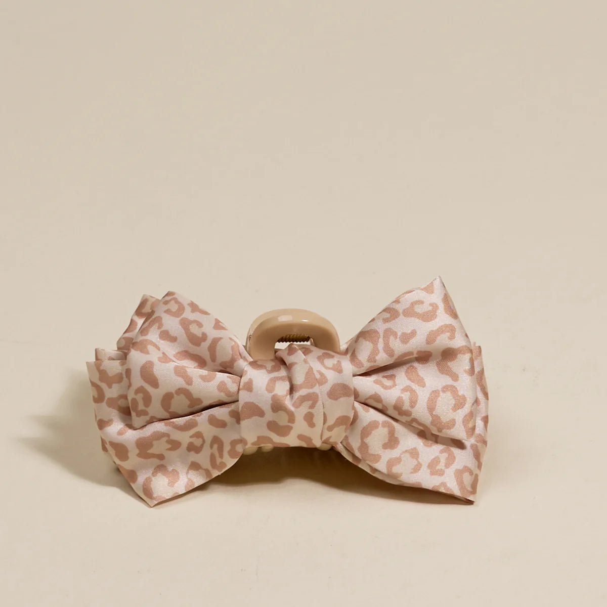 Mini Satin Bow Clip | Cheetah