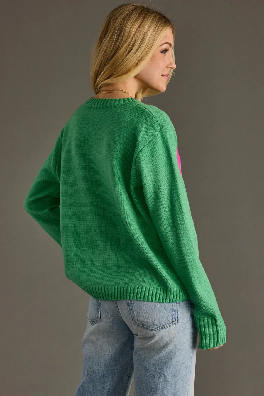 Mint Green “Merry” Knit Holiday Sweater - Juli's Wearable Art